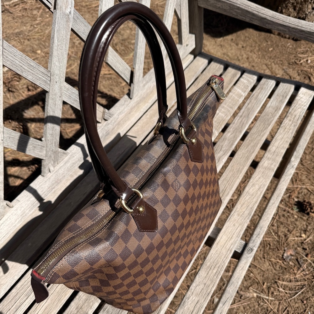 Authentic Louis Vuitton Damier Ebene Saleya MM Tote - Picture 4 of 17